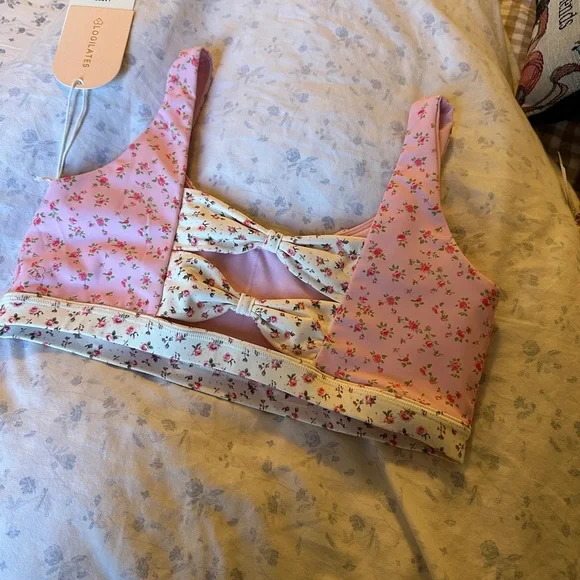 Floral Pink Sports Bra Blogilates - Picture 5 of 6